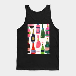 Bottles Pattern Painting Tank Top